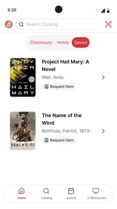 Contextual actions on a book detail screen
